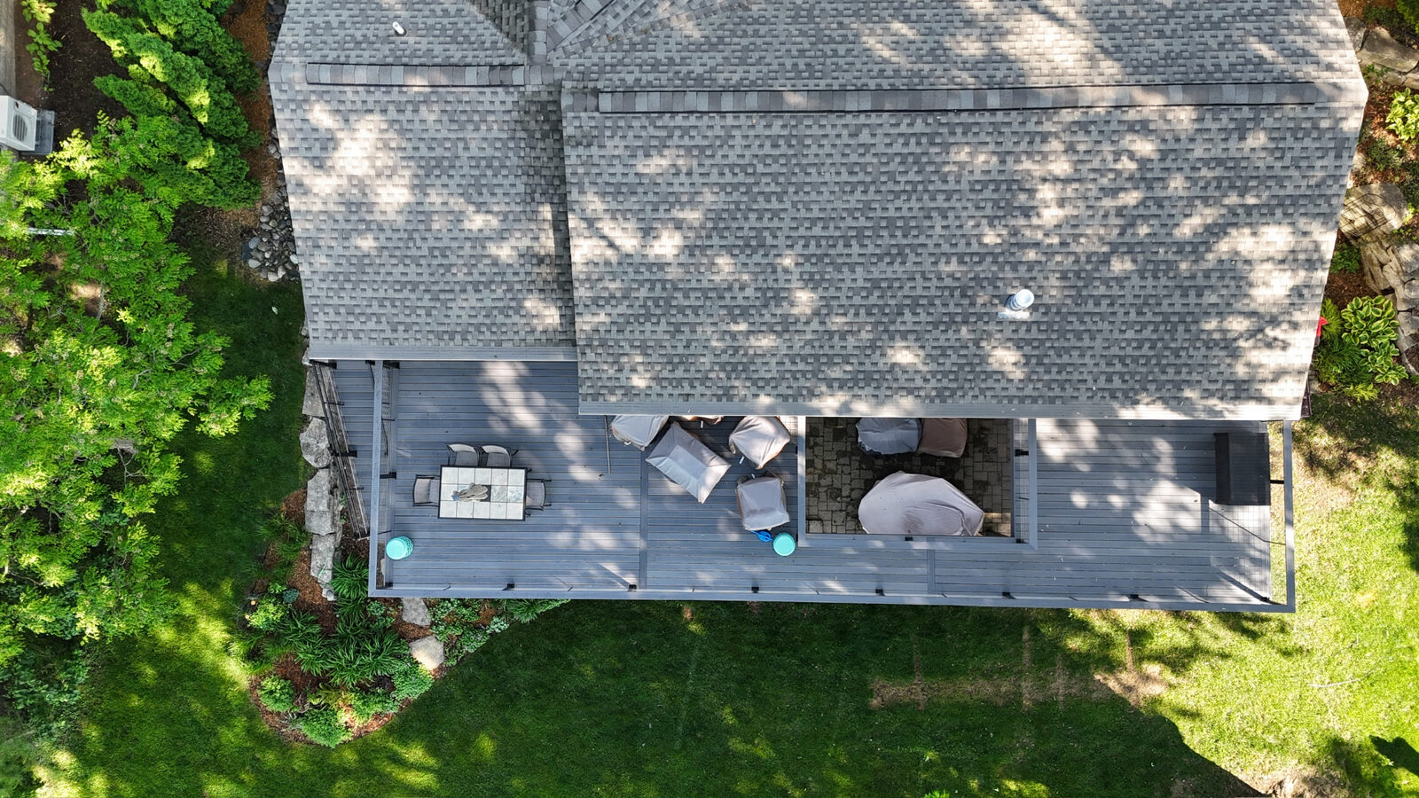 Wraparound covered deck